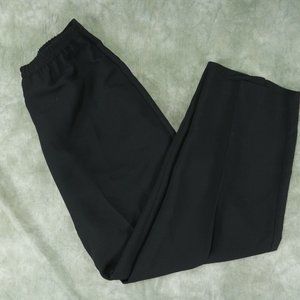 EUC Karin Stevens Petites Solid Black Dress Pants Vintage Size 16 P   S1-8335